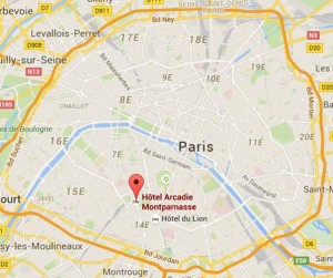 Posizione Hotel - Cartina Parigi