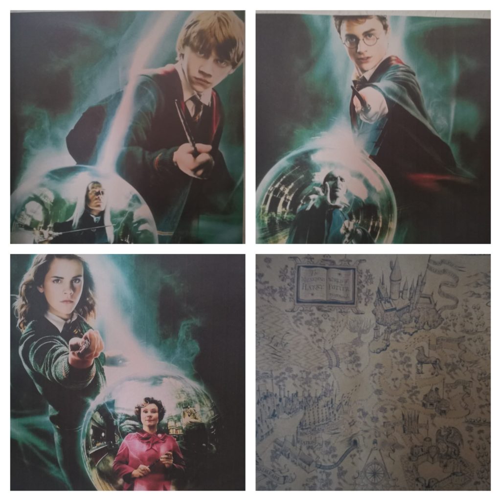 Harry Potter non mi piace, però a mia sorella sì: ha quindi costruito un collage di foto per me.