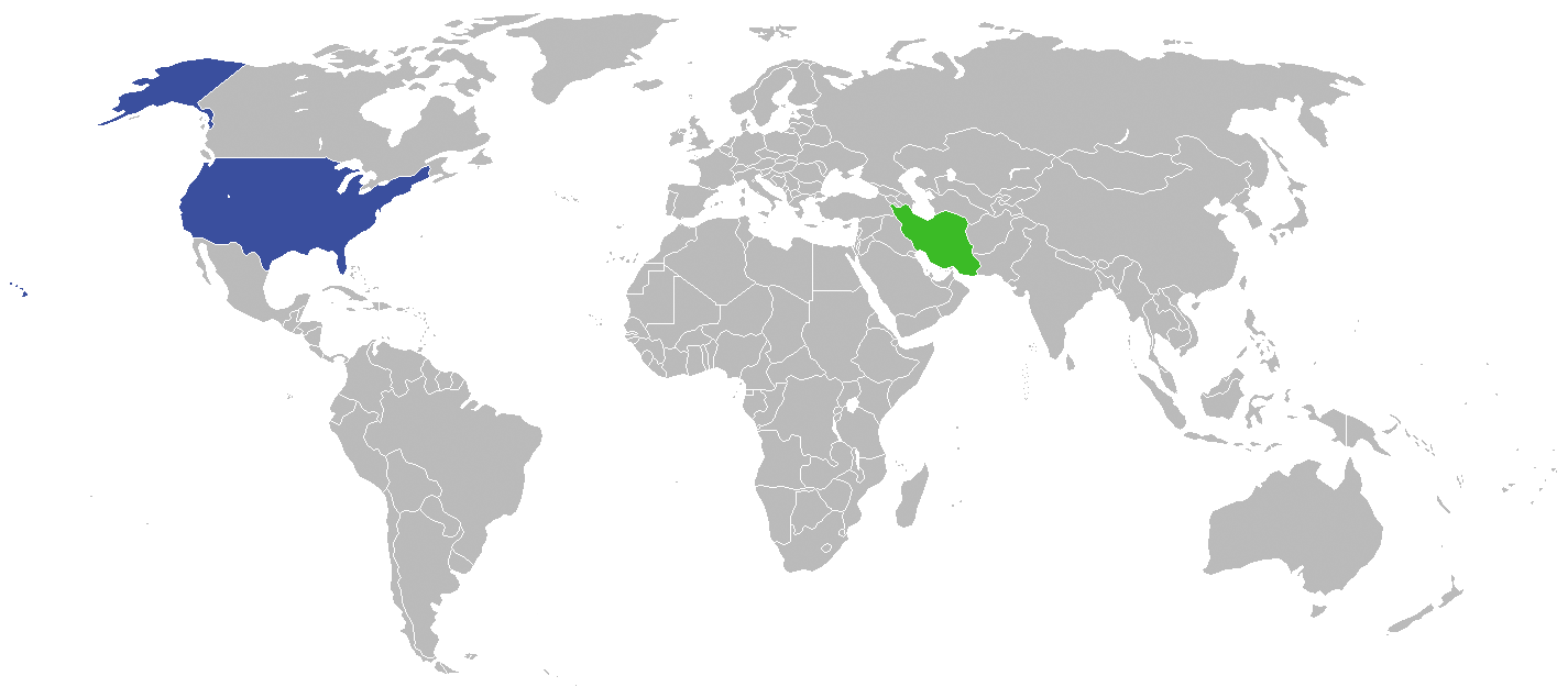 Usa e Iran sul planisfero